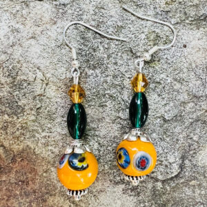 Ceramic, Glass Earrings