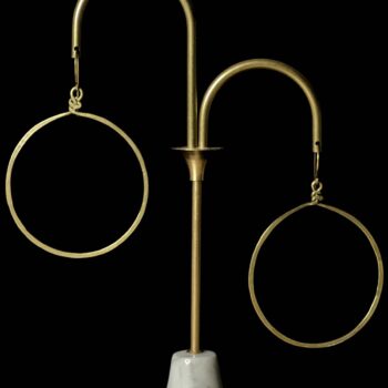 Hoop Earrings – 50mm Bold Brass Circles Smooth Finish