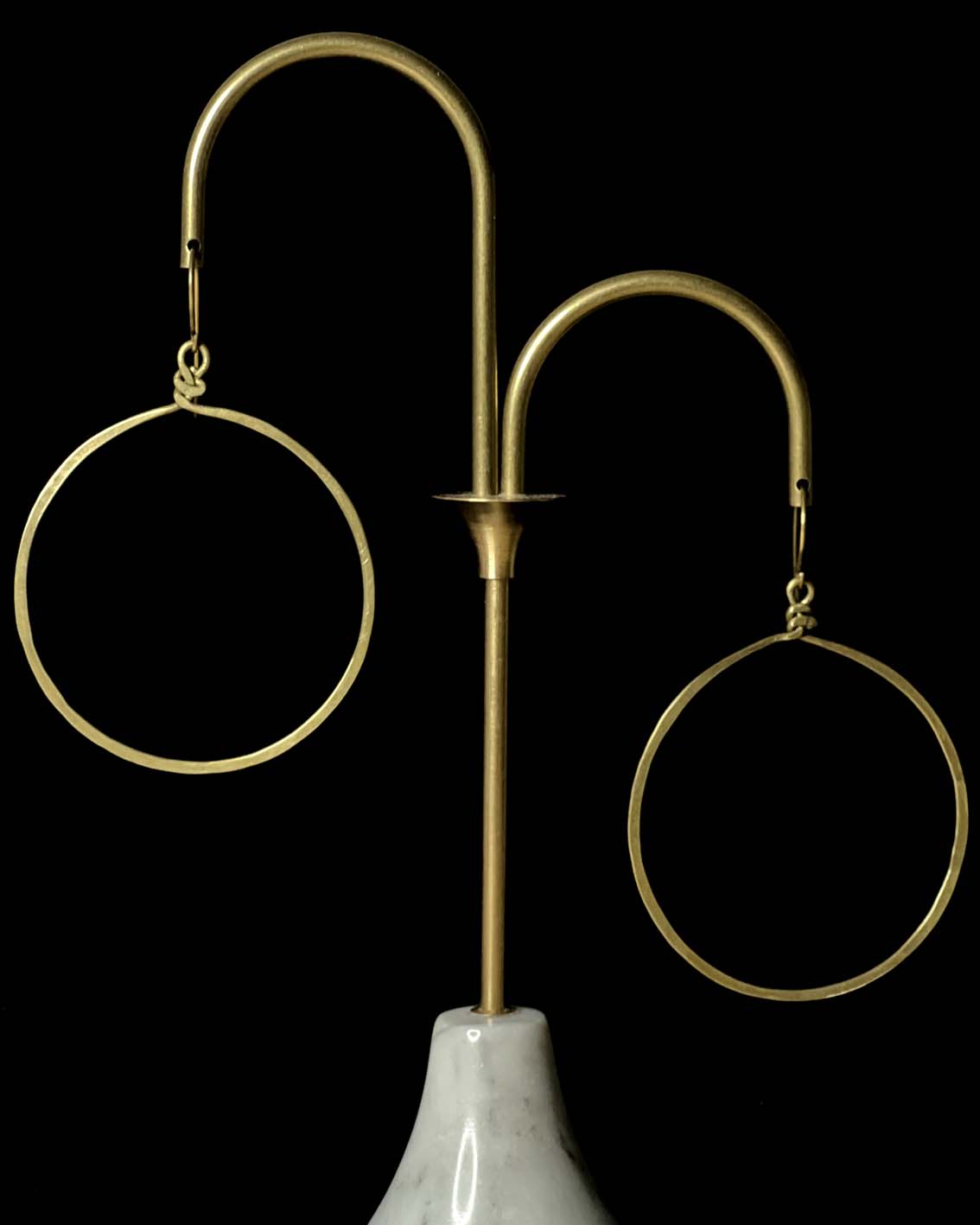 Hoop Earrings – 50mm Bold Brass Circles Smooth Finish