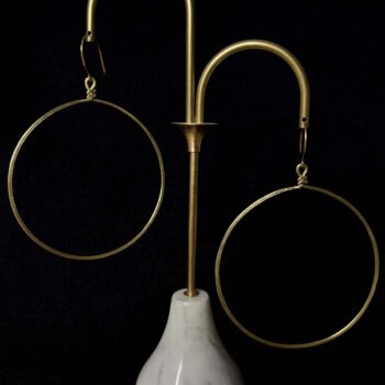 Hoop Earrings – 70mm Bold Brass Circles Smooth Finish