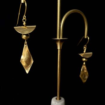 Elegant Dancer Brass Earrings – Flamenco Fuego