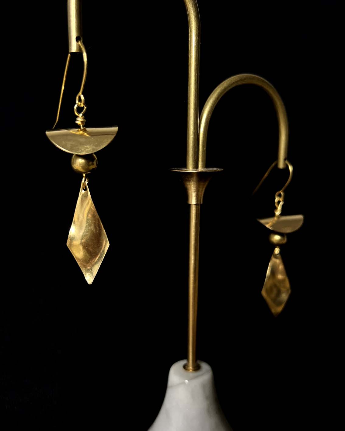 Elegant Dancer Brass Earrings – Flamenco Fuego