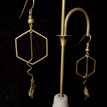 Botanic Form Brass Earrings – Form No.1
