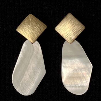 Brass+Seashells Earring – Geometric Form No. 3