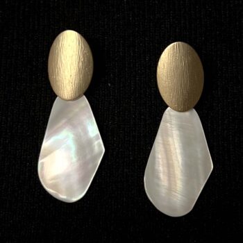 Brass+Seashells Earring – Geometric Form No. 4