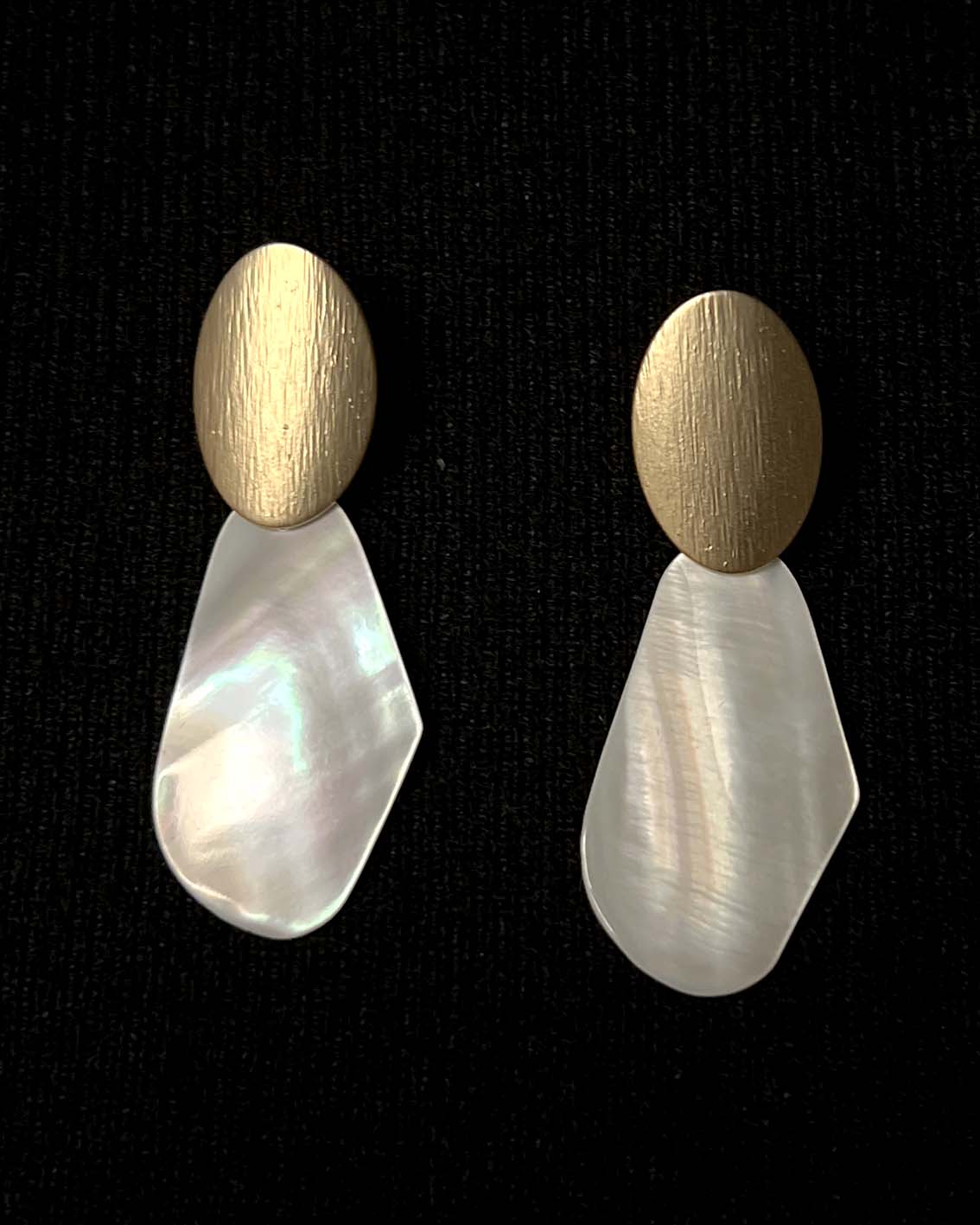 Brass+Seashells Earring – Geometric Form No. 4